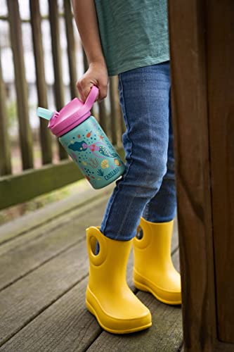 Camelbak Eddy+ Kids Water Bottle With Straw, Single Wall Stainless Steel - Leak-Proof When Closed, 14Oz, Modern Mermaids #TOP4