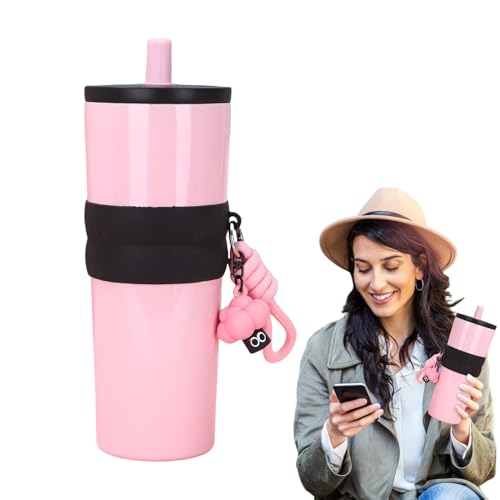 Generisch Taza de viaje, 800 ml, vaso aislante de acero inoxidable para café, termo reutilizable para viajes de trabajo, trabajo, gimnasio