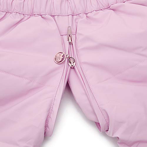 WESIDOM Baby Boys Girls Snowsuit,Toddler Winter Outfit Sets Kids Hooded Artificial Fur Down Jacket Coat and Ski Bib Pants Pink - Thumbnail 3