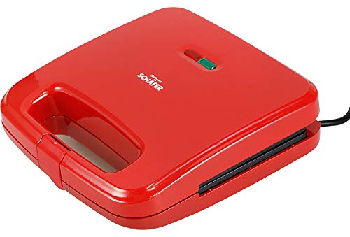 Preisvergleich Produktbild Schäfer - Sandwichtoaster rot - 750 Watt - 2 Kontrollleuchten