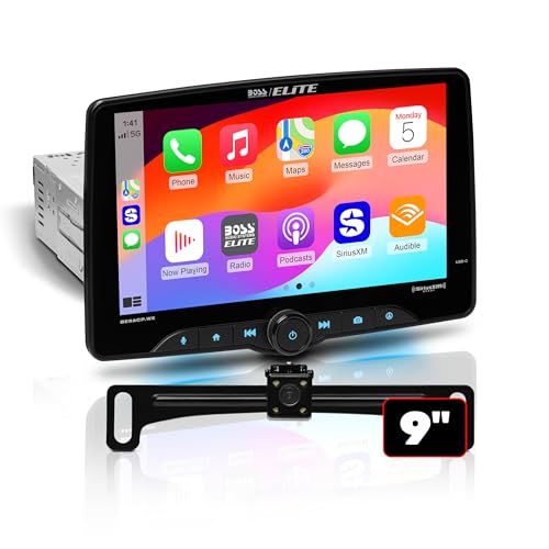 BOSS Audio Systems Elite�V���[�Y BE9ACP.WXC �J�[�X�e���I ? ���C�����XCarPlay Android Auto�ASiriusXM�A9�C���`�^�b�`�X�N���[���ADVD�v���[���[�Ȃ��A�}���`�J���[�p�l���B
