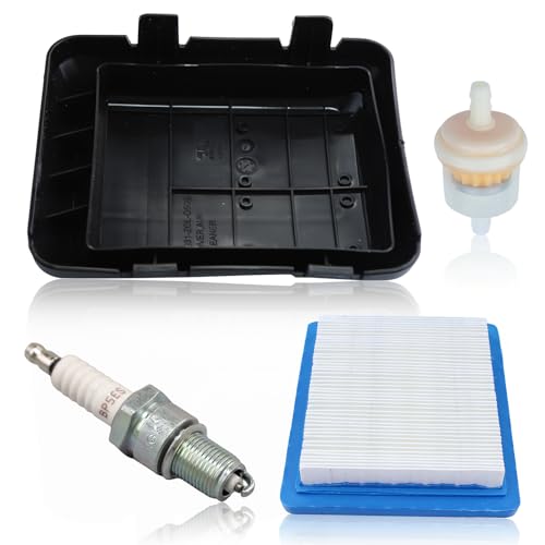 AUMEL Filtre à Air pour Honda GC135 GC160 GCV135 GCV160 GCV190 Filtre Tondeuse set avec Couvercle Filtre Essence Bougie D'allumage Remplace 17211-ZL8-023 17231-Z0L-050 (4)