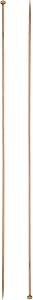 HARFINGTON 2Pcs Single Pointed Knitting Needles Size US 1 (2.25mm) 16" Long Carbonized Bamboo Straight Knitting Needles for Beginners Handmade Creative DIY Craft Yarn Projects
