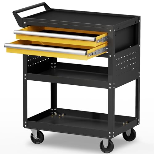 Heavy Duty 5 Tier Rolling Tool Cart with Locking Drawers
