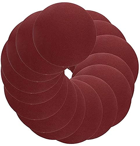 Yinpecly PSA Sanding Discs 80 Grit Self Stick 8 Inch Aluminum Oxide Sandpaper for Wood Metal Auto Dry Polishing 15PCS