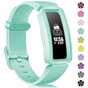 KOLEK Bands Compatible with Fitbit Ace 2 for Kids,Soft Silicone Waterproof Bracelet Accessories Sports Watch Strap…