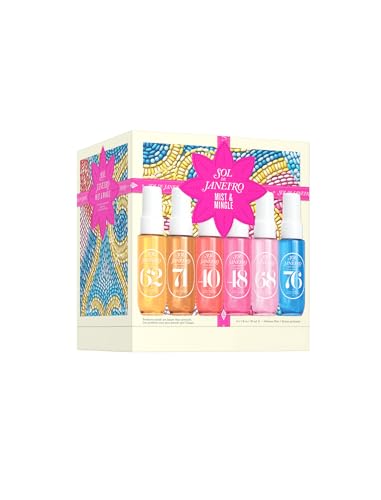 Sol de Janeiro Gift Set of 6 Cheirosa Perfume Mists with Cheirosa 62, 40, 68, 76, 71, 48 | Limited Edition | Travel Size Minis
