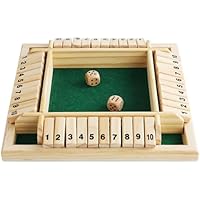 ZHITENG Shut The Box, Juego de Mesa de Madera Clásico Cierra la