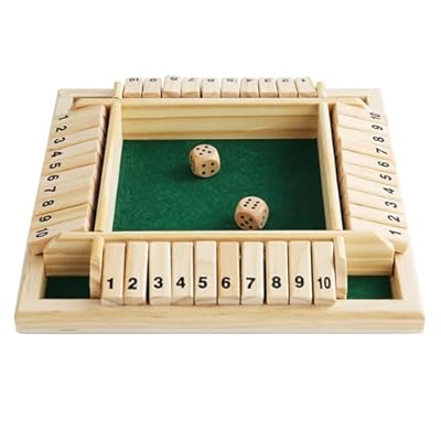 ZHITENG Shut The Box, Juego de Mesa de Madera Clásico Cierra la Caja Juego con 8 Dados 2-4 Jugadores Juguetes de Dados Juguetes de Matematicas, para Padres e Hijos Fiesta Bar y Casa (Verde) | Ya disponible en tu tienda friki favorita! En mundofriki.es!