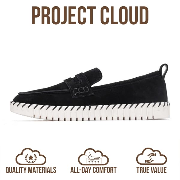 Image of Project Cloud Genuine Leather Loafers for Women - Memory Foam Womens Shoes - Non Slip Spring Loafers Flexible Sole - Fashion Shoes for Women 2026 (Filide)