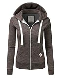 DOUBLJU Lightweight Thin Zip-Up Casual Hoodie Jackets for Womens with Plus Size