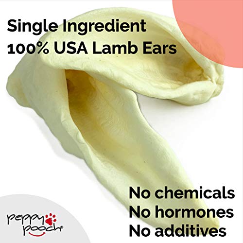 Peppy Pooch Lamb Ears Treats 10 Pack – All Natural, Low Odor Dog Chews. #TOP1