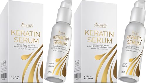 Vitamins Siero per Capelli alla Cheratina - Trattamento Idratante Anti-Crespo