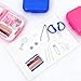 3 Pcs Mini Travel Emergency Sewing Kit – Portable Plastic Box Set with Threads,Needles,Scissors & Threader,Beginner-Friendly for Adults,Women,Mom,Traveler (Pink,Blue,Fuchsia)