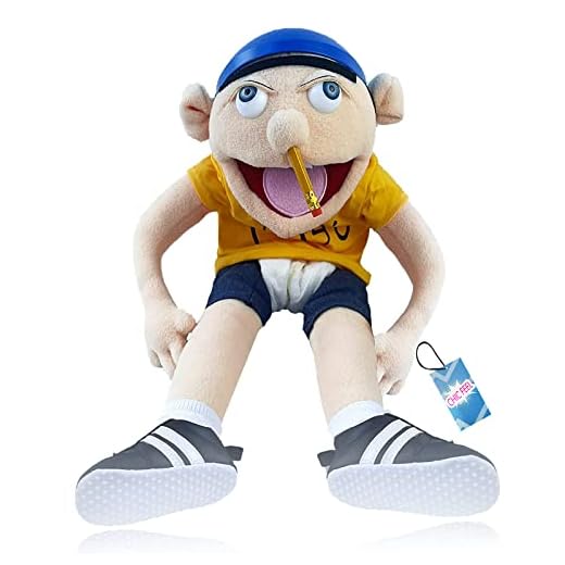 Jeffy Puppet Plush Toy, Unique Movable Hand Puppet, Removable Accessories Christmas Birthday Gift Ideas for Boys and Girls, Puppet for Small and Adult Hands