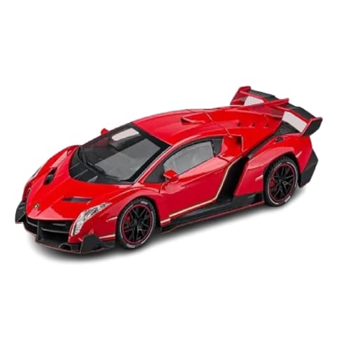 Image of 1:24 Scale Big Size Lamborghini Vaneno Toy Car | Metal Pullback Diecast Car for Kids with Openable Doors, Sound, Light Effects Toy for Car Enthusiasts (Color As Per Available), Red