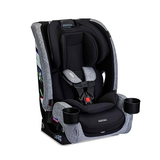 Britax One4Life Slim All in One Car Seat, Up to 10 Years of Use with Rear Facing, Forward Facing, & Booster Modes, 17.5” Slim Car Seat Design, ClickTight Installation & SafeWash Fabrics — Raven Black
