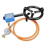 gasbrenner grill einstellen Geringer Verbrauch | 245g/h Eversmoke Gasbrenner Maxi 5500 Watt Inlusive Druckminderer mit Schlauch  Gasringbrenner für Räucherofen und Paella