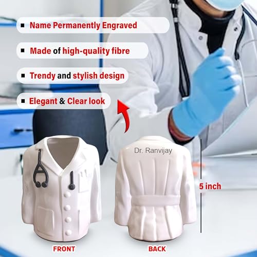 Image of SAVRI Personalized Doctor Gift Set | Custom Engraved Diary, Doctor Symbol Pen & Coat Pen Stand | Customized Medical Gift for Doctors, Surgeons, MR, MS | Graduation, Appreciation & Conference Gift