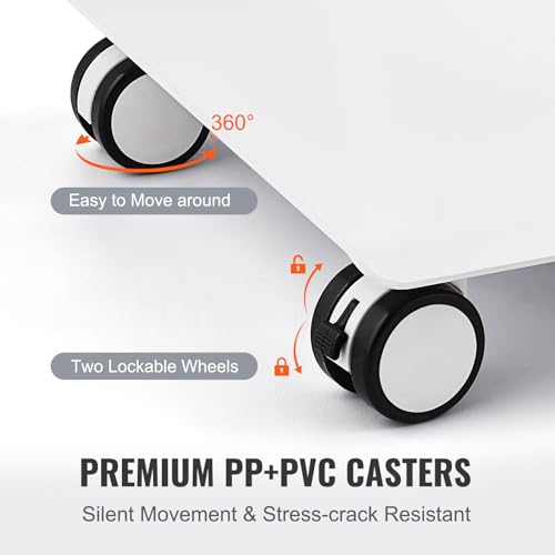 image for VEVOR Lab Trolley, Rolling Lab Cart with Built-in Socket, 3-Layer Meta