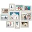 Americanflat Cornice Portafoto A Cerniera In Noce - Due Display 20,3x25,4 Cm Con Vetro Temperato Infrangibile - 2