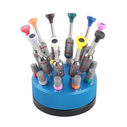 Screwdriver Sets, 10pcs Professional Watch Glasses Home Screwdriver Set Watch Repairing Tool with Base