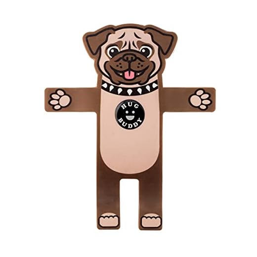 Hug Buddy Air Vent Universal Car Cell Phone Holder, Adjustable, Mount Compatible with iPhone, Samsung Galaxy, LG, Google, Nexus 5X, and Most Smartphones, Pug The Dog