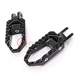 MC MOTOPARTS Black Front Wide Touring Foot Pegs Compatible with CBR600RR 03-17 CBR1000RR 04-07 Fireb