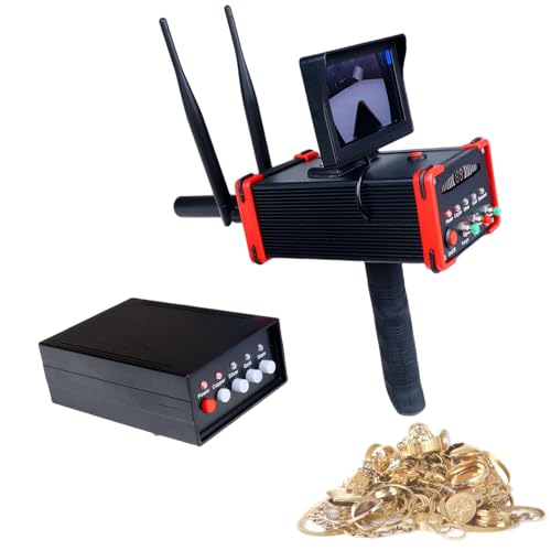 Detector Metales SubterráNeo Alta PrecisióN, EscáNer Metales Profesional con Pantalla LCD Y Alcance Remoto 15 M Profundidad Y 99 M Alcance para ProspeccióN ArqueolóGica Oro Plata Cobre,Black