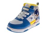 Josmo Sonic The Hedgehog High Top Shoes for Boys - Sneaker Hightops Shoe Lightweight Lace Up Ankle Hi Sneakers - Blue (Size 11 Little Kid)
