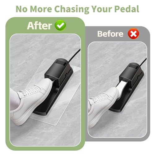 Non-Slip Piano Sustain Pedal Mat – Premium Clear Keyboard Sustain Foot Pedal Support Pad for Enhanced Stability, Carpet & Hardwood Floor Protection (10\" x 7.5\", 1 PC)