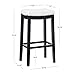 Linon , 30-Inch, White Claridge Patches Bar Stool, 32