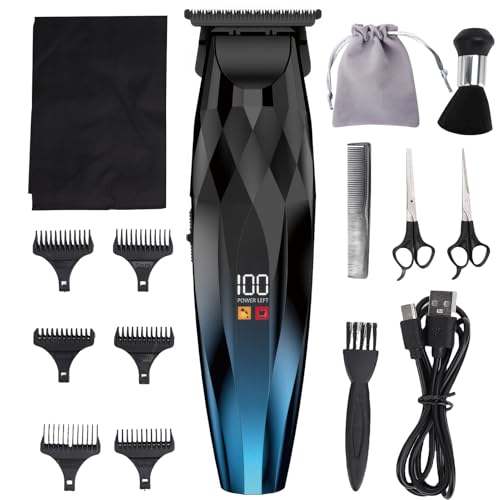 Electric Hair Clipper Men Grooming Kit Type C Charging 1500mAh Battery Cordless Hair Clipper for Men (Blue)