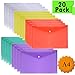 Produktbild ATPWONZ 20 Stück Dokumententasche A4 (32x22.5cm) Dokumentenmappe 5 Farben Datei Tasche Druckknopf für Dokument Speicherung