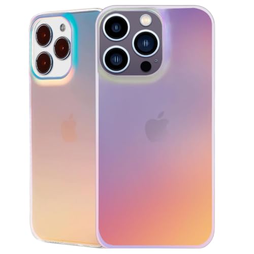 Image of DIZORO Compatible with iPhone 16 Pro Case Fluorescent Iridescent Matte Designed Premium Designer Lightweight Mobile Accessories for Women Men Girls Scratch Resistant Shockproof Case Hard PC 6.3 inch
