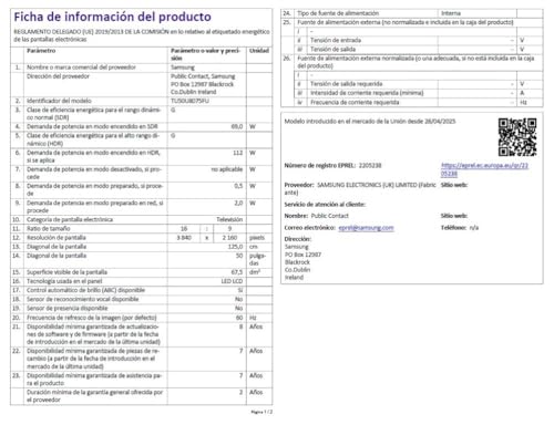 Samsung TV 50 Pulgadas Crystal UHD U8075F 4K Smart TV, Colores increíbles con Crystal Processor 4K, Escucha Todos los Altavoces con Q-Symphony, Datos protegidos Knox Security y Gaming Hub