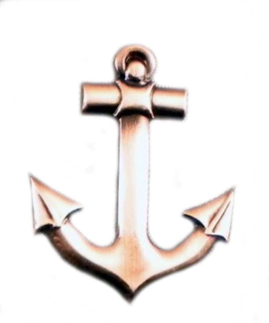 Metal Enamel Pin Badge Sea Ship Boat Anchor (Antique Finish)