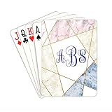 Marble Playing Cards Custom Monogrammed Playing Cards Personalized Playing Cards with Name Customize