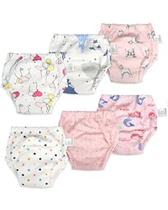 FLYISH DIRECT Höschen zum Lernen für Kinder, wasserdicht, reine Baumwolle, 6 Stück, 4 Jahre, 110/4T