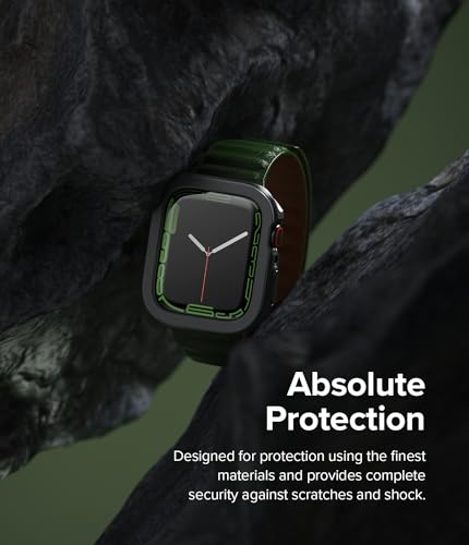 Image of Ringke Air Sports Compatible with Apple Watch 9 /8 /7 41mm Case, 4 /5 /6 /SE 40mm Case, Soft Flexible Rugged TPU Raised Bezel Frame Protective for 41mm / 40mm - Dark Gray
