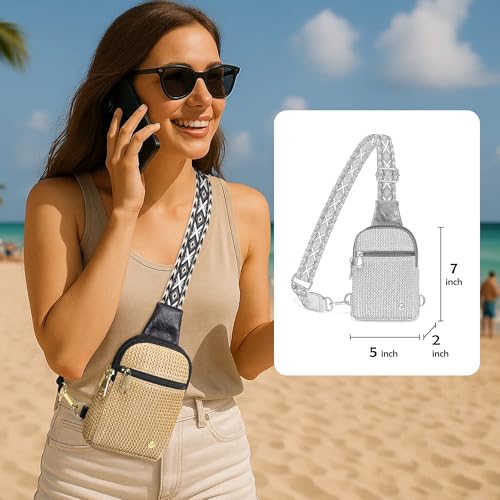 NEICOA Faux Straw Crossbody Bags for Women, Raffia Beach Sling Purse by NEICOA - Used condition - Image 2