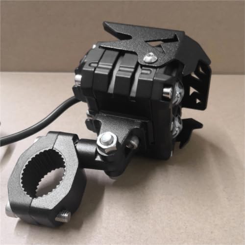Soporte faro parachoques motocicleta ajustable 360 con abrazadera 3