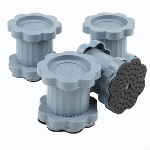 Almohadillas antivibración de altura ajustable para lavadora, paquete de 4 alfombrillas antideslizantes que absorben los golpes para lavadora, refrigerador, aire acondicionado