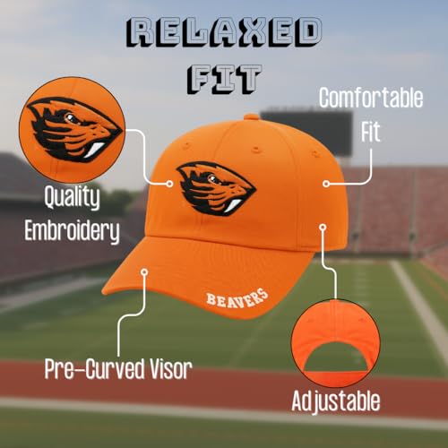 Gorra clásica ajustable con logo bordado naranja miniatura 5