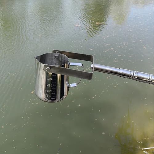 CHZDPP Telescopic Water Sampler Dipper, 5/10/20/23Ft Water Sampler for Pool, Stainless Steel Pendulum Beaker Sampler Ladle for Water Quality Inspector/Microbiologist(500ml,700cm/276n/23ft)