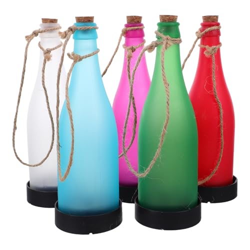 Lampe solaire bouteille LED exterieur etanche pour decoration de jardin et balisage de chemin