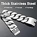 AYiFFWTEO 32mm Wide Heavy Duty Silver Chain Bracelet with Box 316L Stainless Steel Chunky Cuban Chain Link Hip Hop Fashion Bracelets Jewelry for Men Women(8.6 inches)