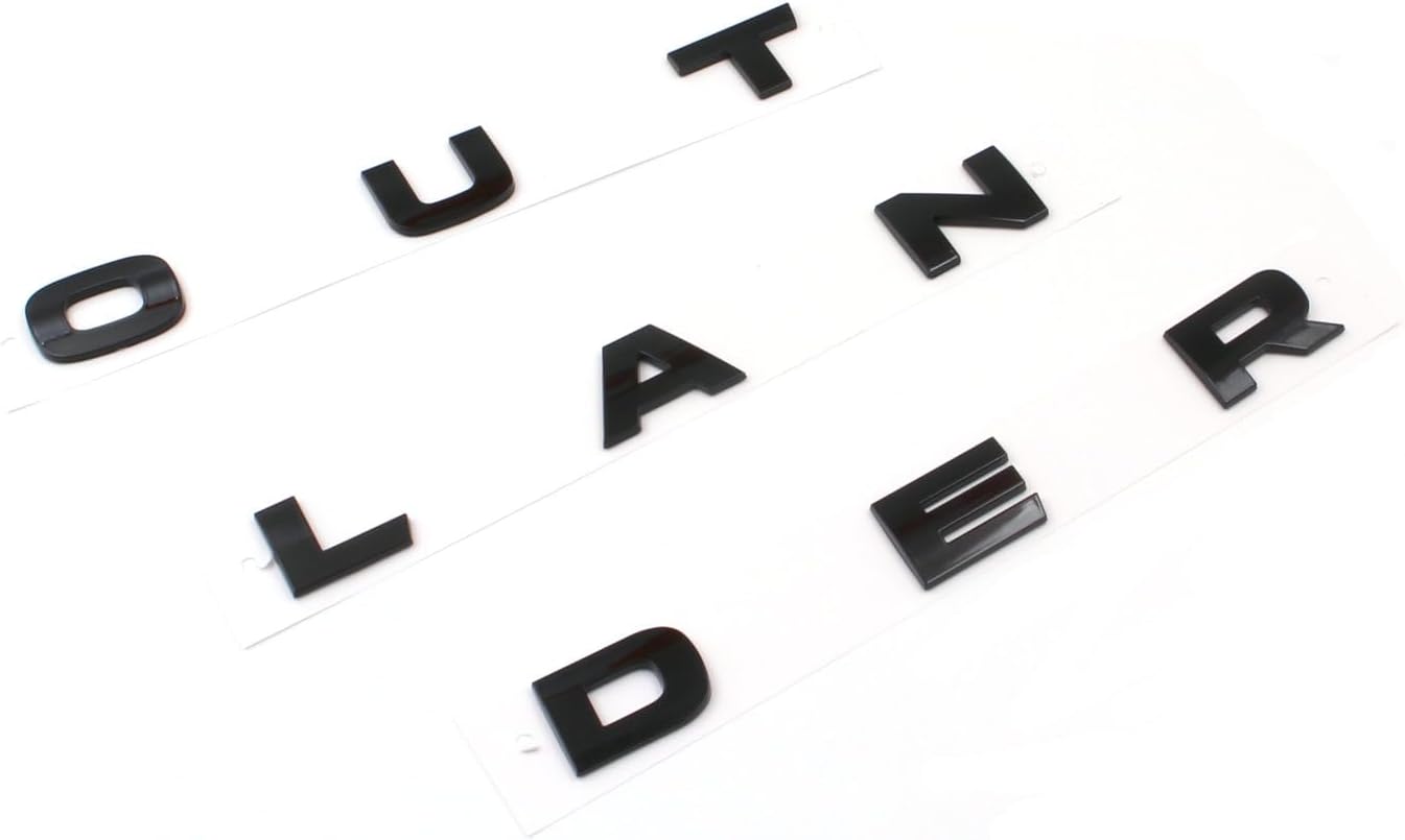 Hood Emblem Gloss Black Nameplate Compatible with 2022-2025 Outlander (Gloss Black)