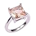 Morganite 925 Sterling Silver Filled Filled Fashion Gemstone Ring Size 5 6 7 8 9 10 11 12 PR46