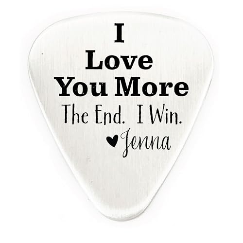 Sm Design I Love You More Guitar Pick Gift For Boyfriend On Valentines Day Guitar Pick Personalized Guitar Pick Husband The End I Win Guitar Pick End-Pick cover